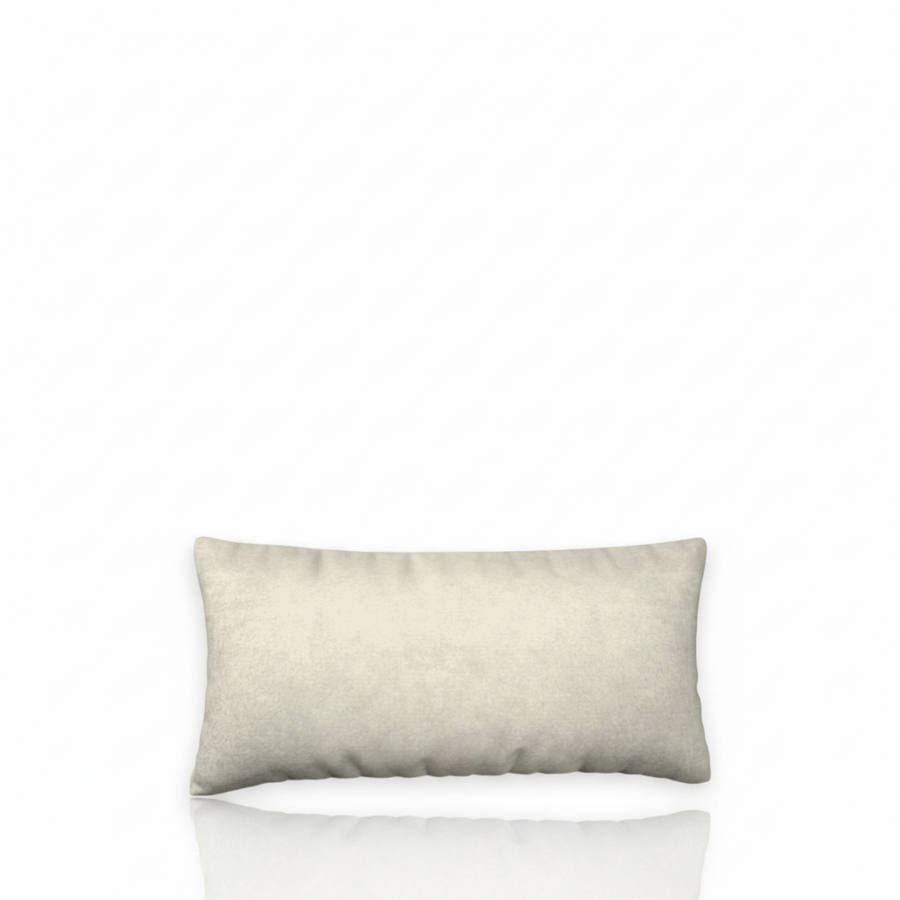 HD Butter Lumbar decorative pillowcase by HD Decor, featuring a soft, solid cream color in an elongated rectangular silhouette.