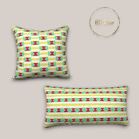 Essence 18 inch and lumbar hand-drawn velveteen pillow set by HD Decor
