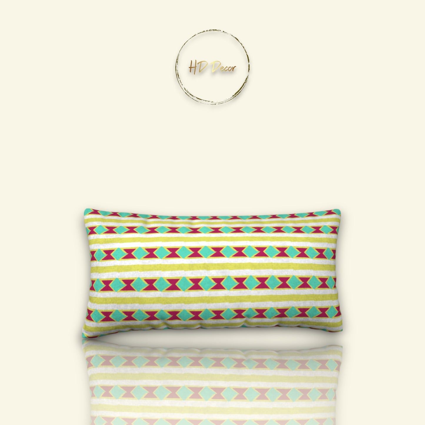 Essence hand-drawn lumbar decorative pillow in velveteen by HD Decor