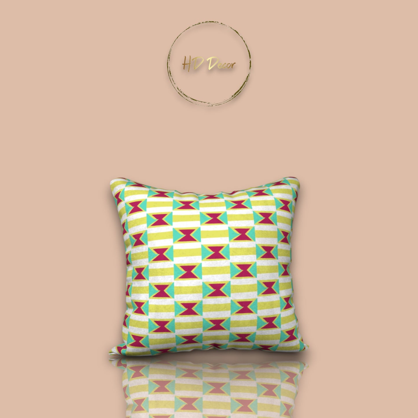 Essence 18 inch hand-drawn velveteen decorative pillow by HD Decor