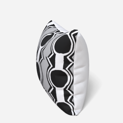 Black and white patterned headband on a light gray background